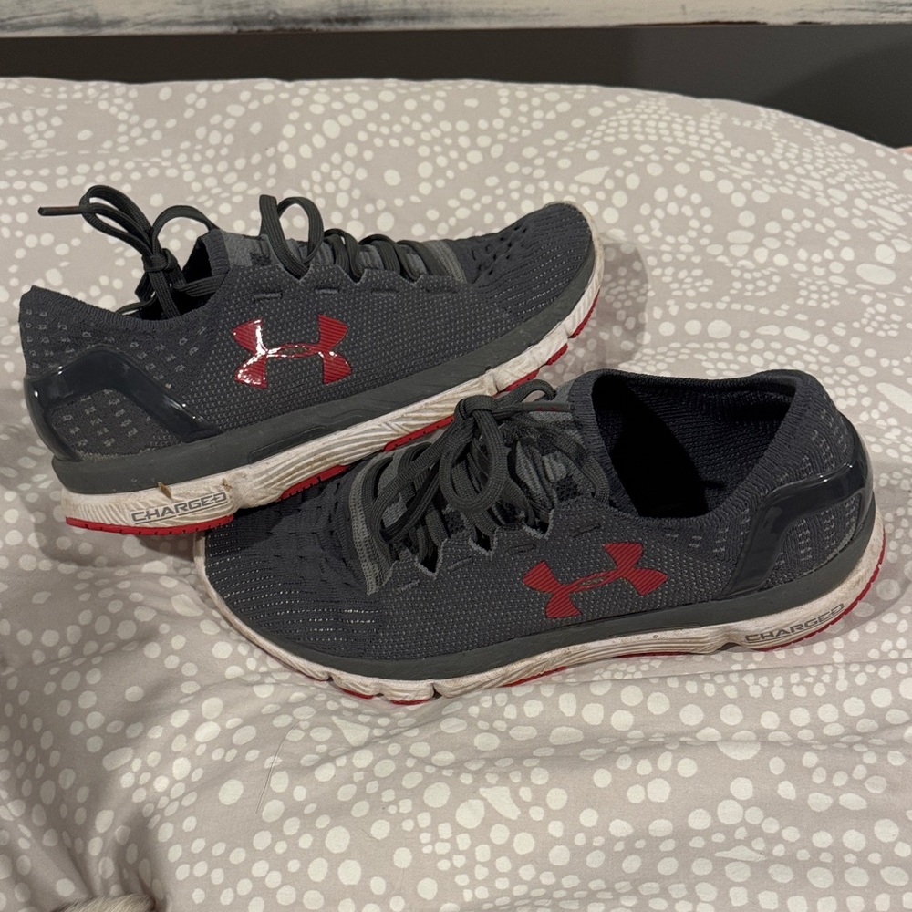 Under Armour Black and Red Running Shoes